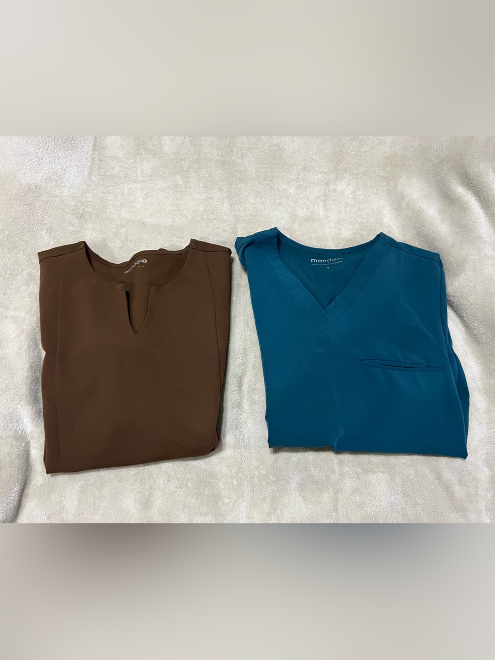 Teal and Blue scrub tops
